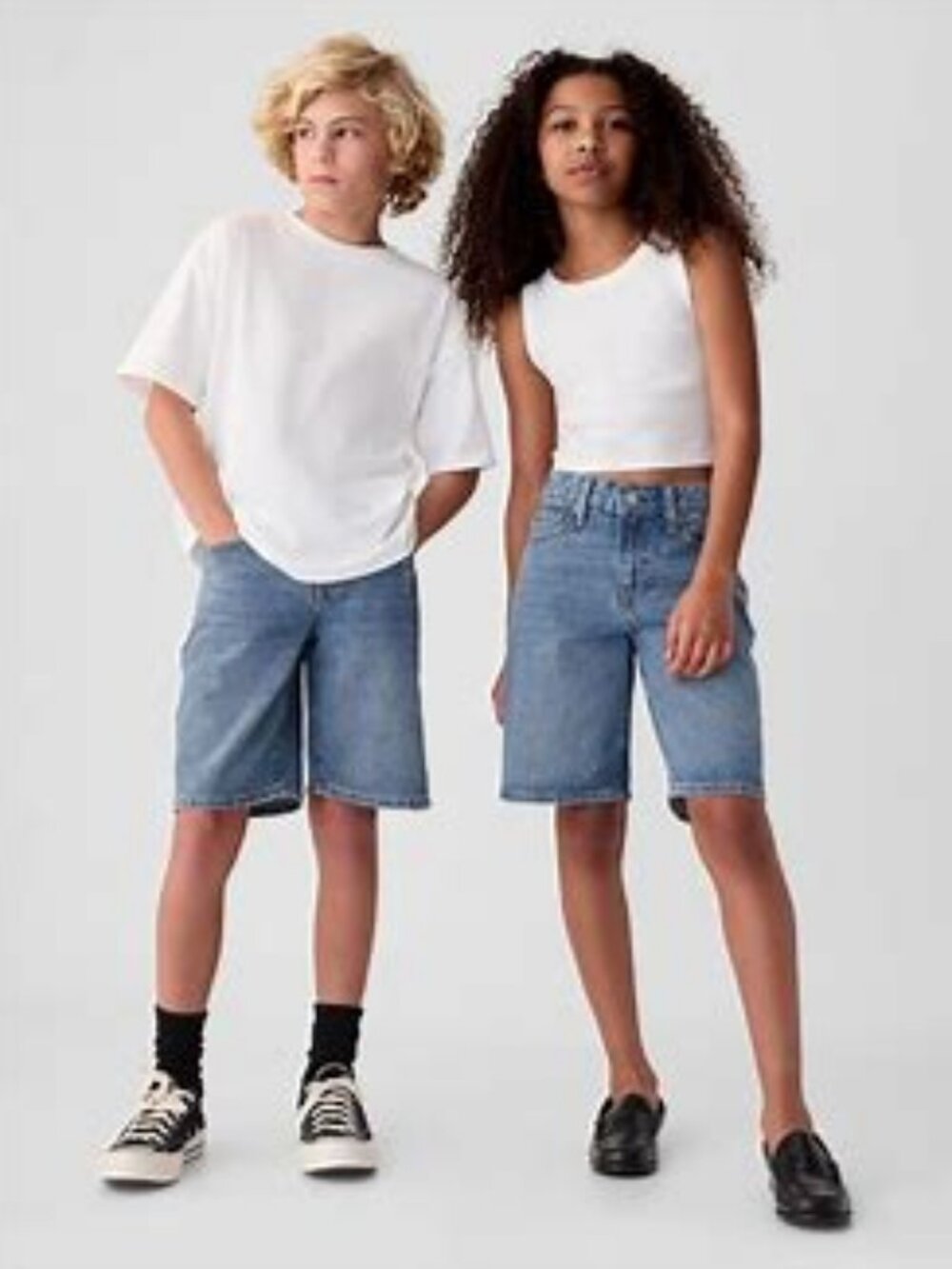 Gap Teen ‘90s Loose Jean Shorts Distressed Size 18 Unisex